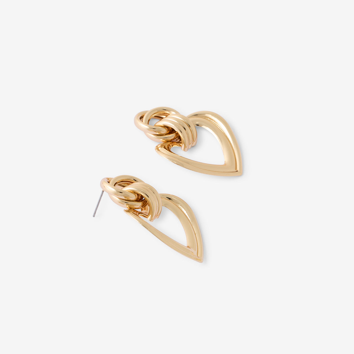 Boucles d'oreilles nœud en forme de cœur