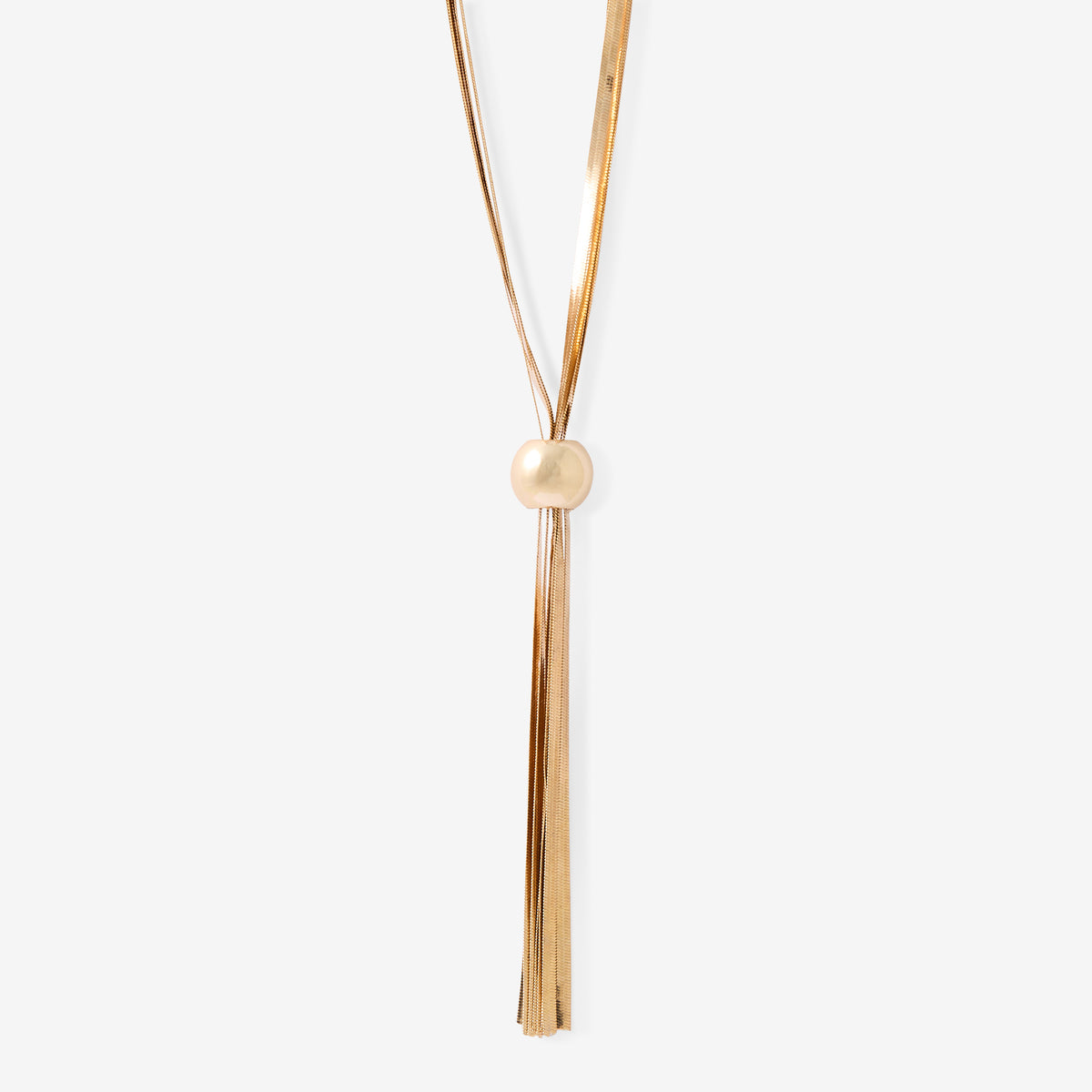 Sautoir Y chaîne miroir doré