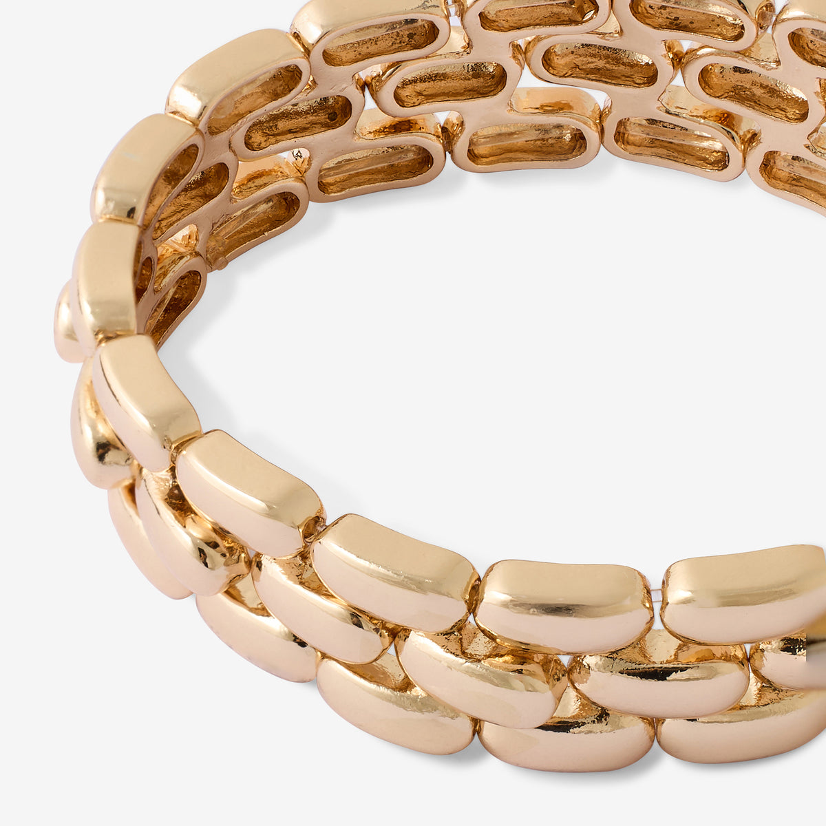 Bracelet à maille dorée