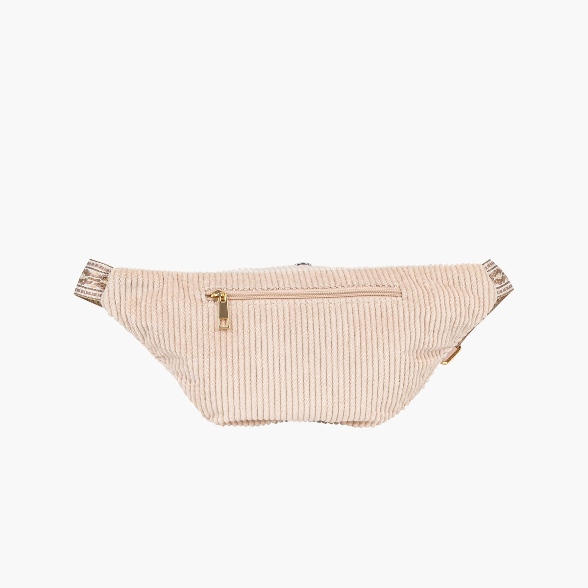 Sac banane textile côtelé écru