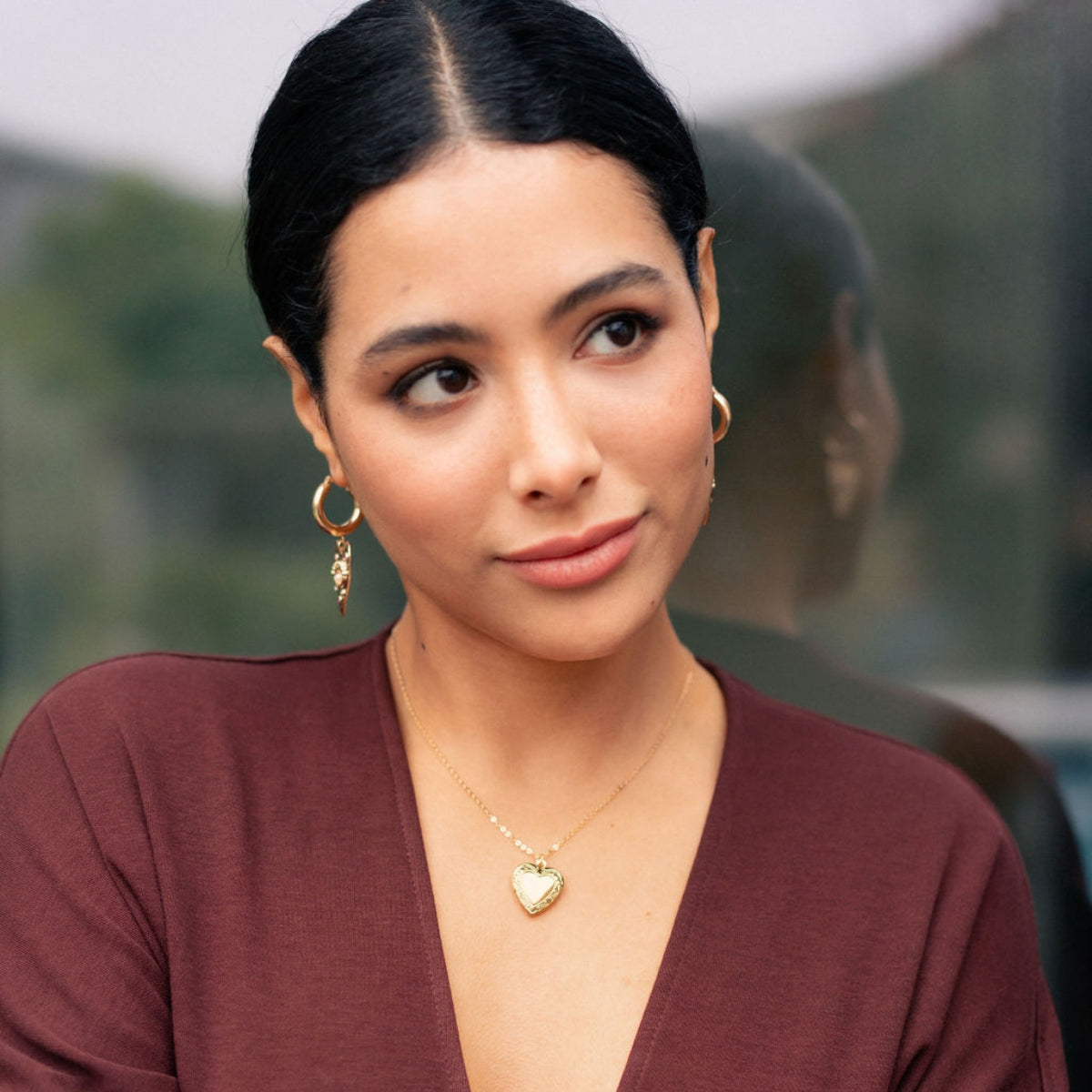 Collier pendentif cœur doré