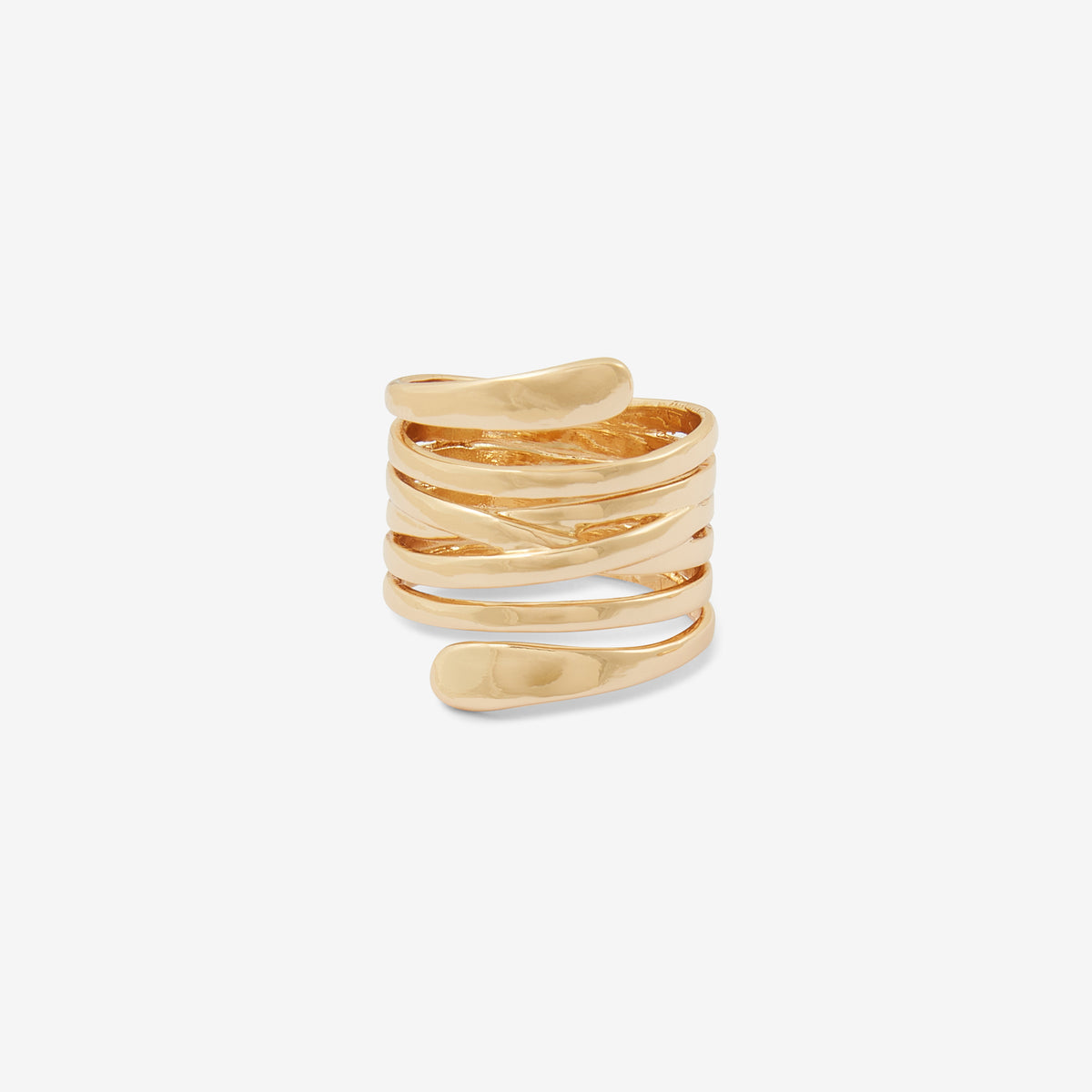 Bague enroulée dorée
