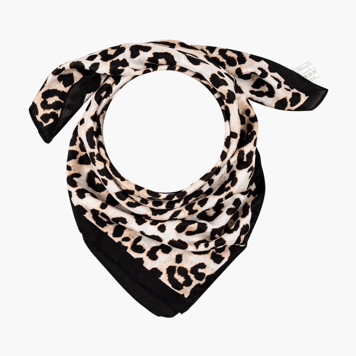 Foulard carré motif léopard
