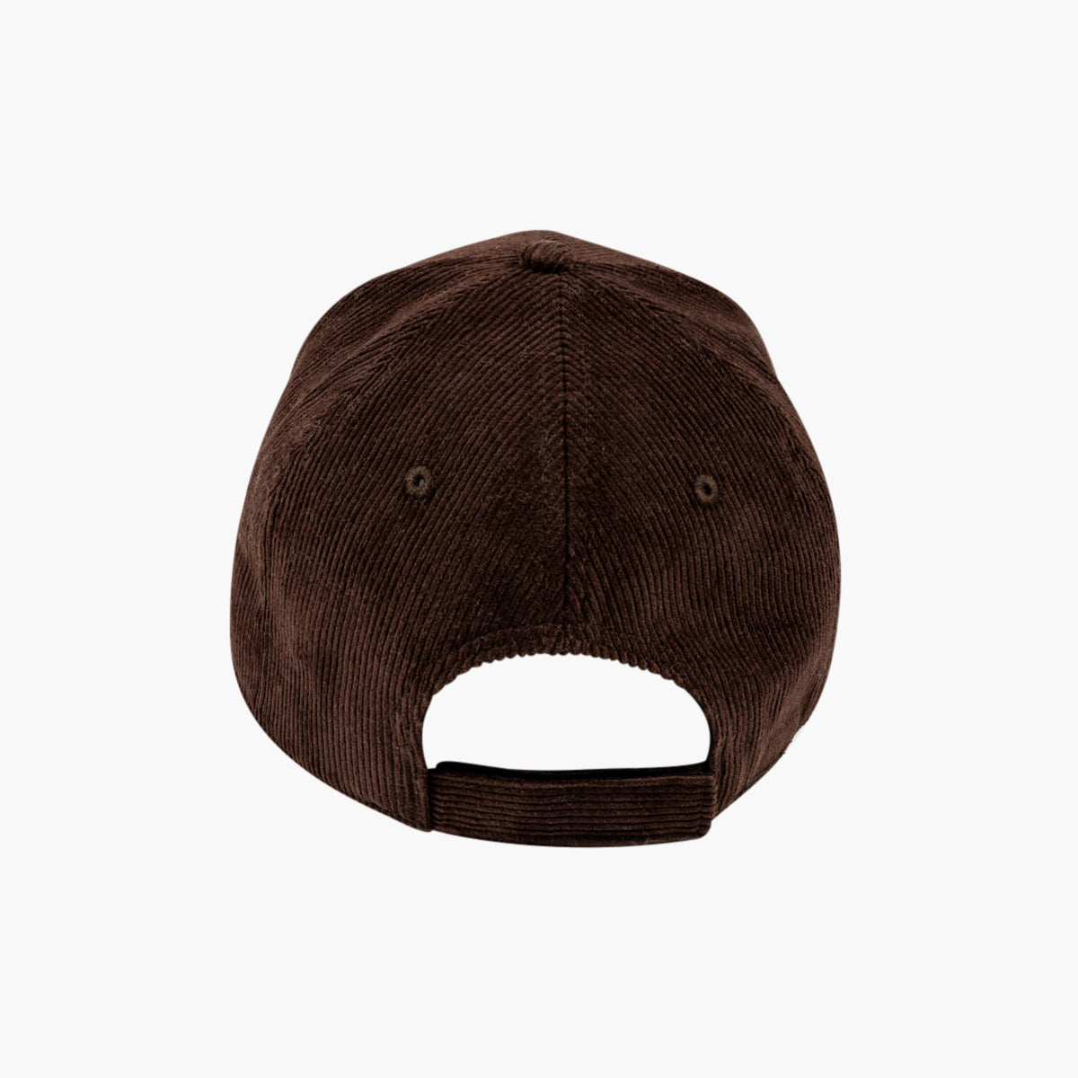 Casquette effet velours côtelé marron