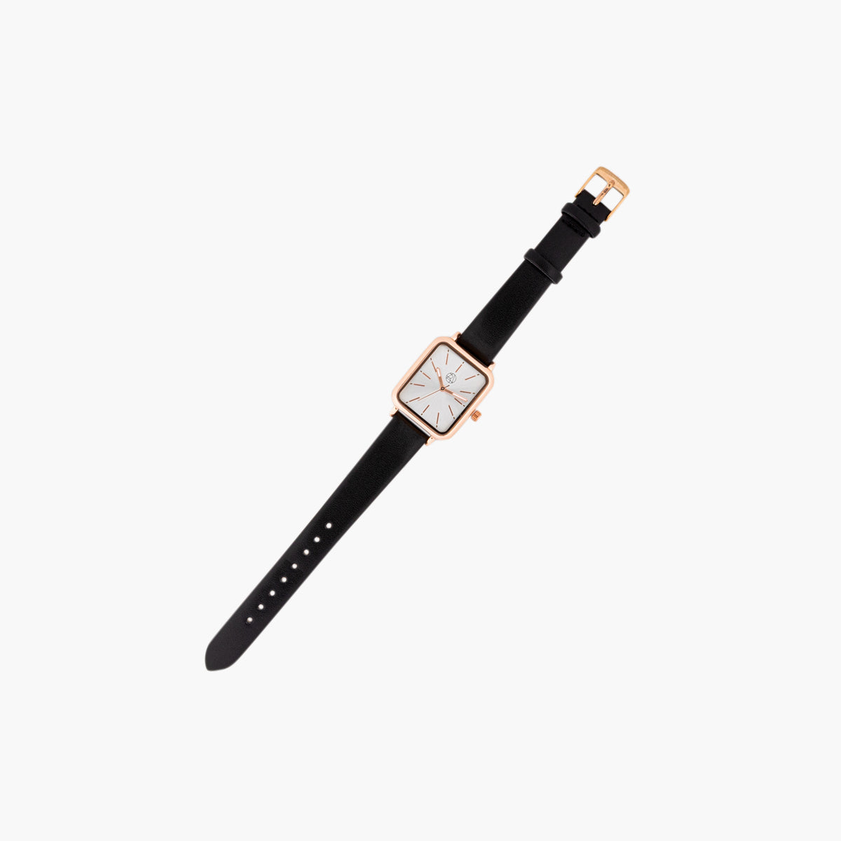 Montre cadran rectangle bracelet noir