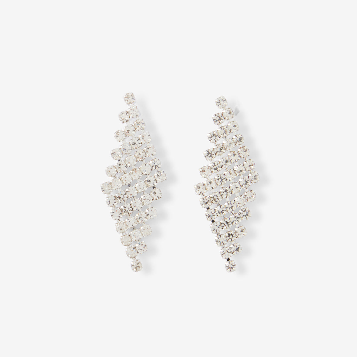 Boucles d’oreilles losange strassées