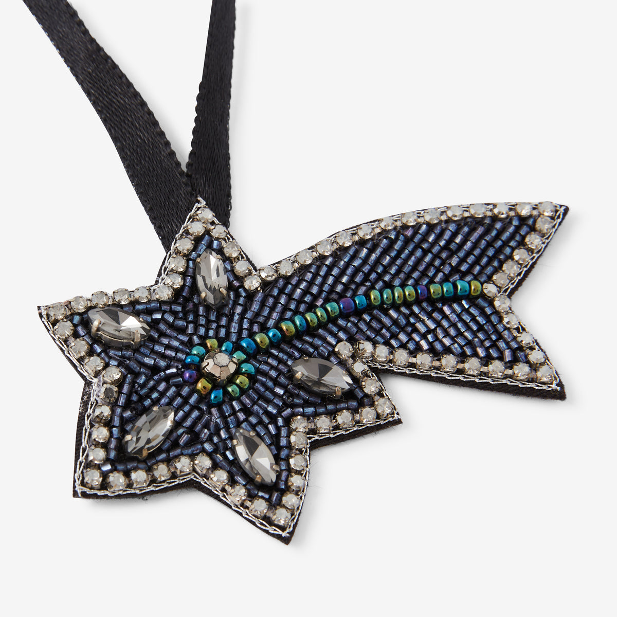 Décoration de Noël Étoile filante perles de rocaille