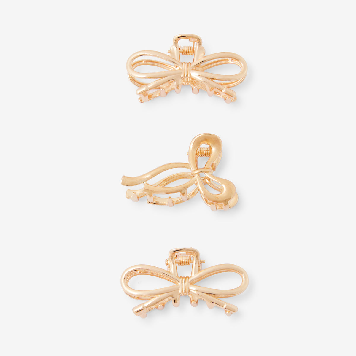 Set de 3 petites pinces noeud