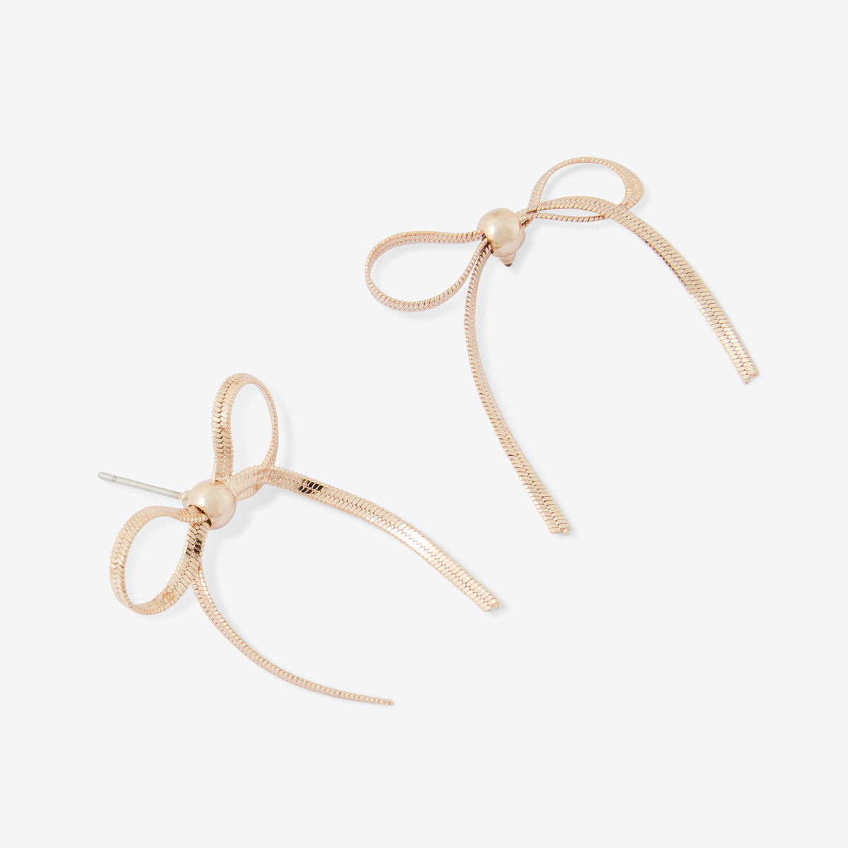 Boucles d’oreilles nœuds dorés