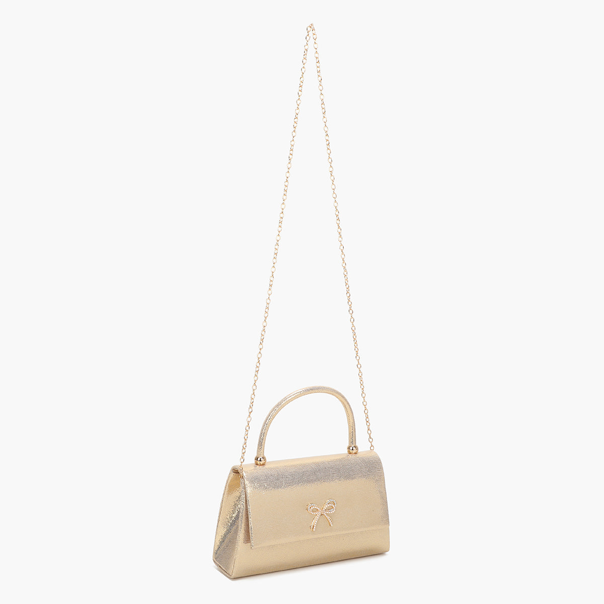 Sac à main métallisé doré