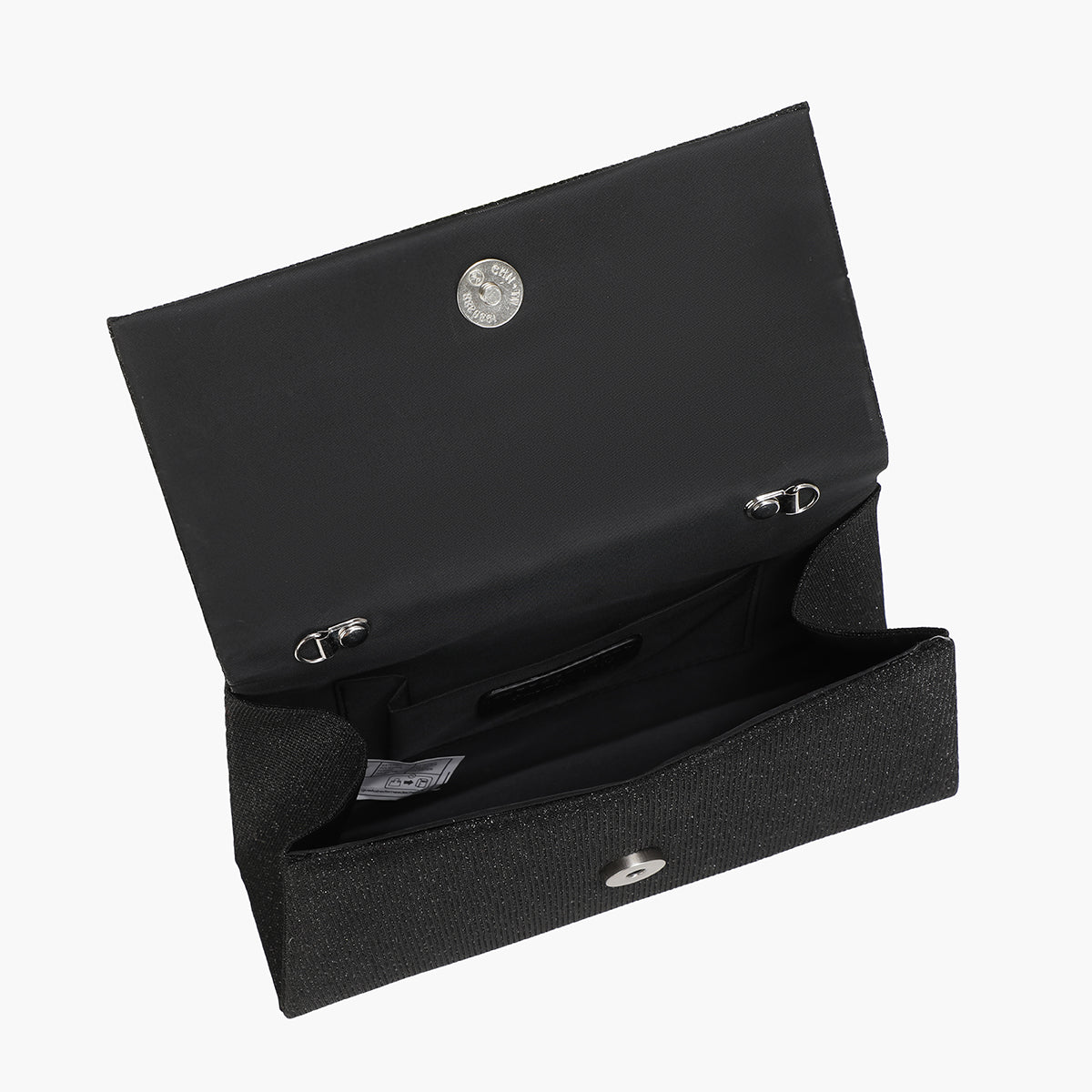 Sac à main métallisé noir