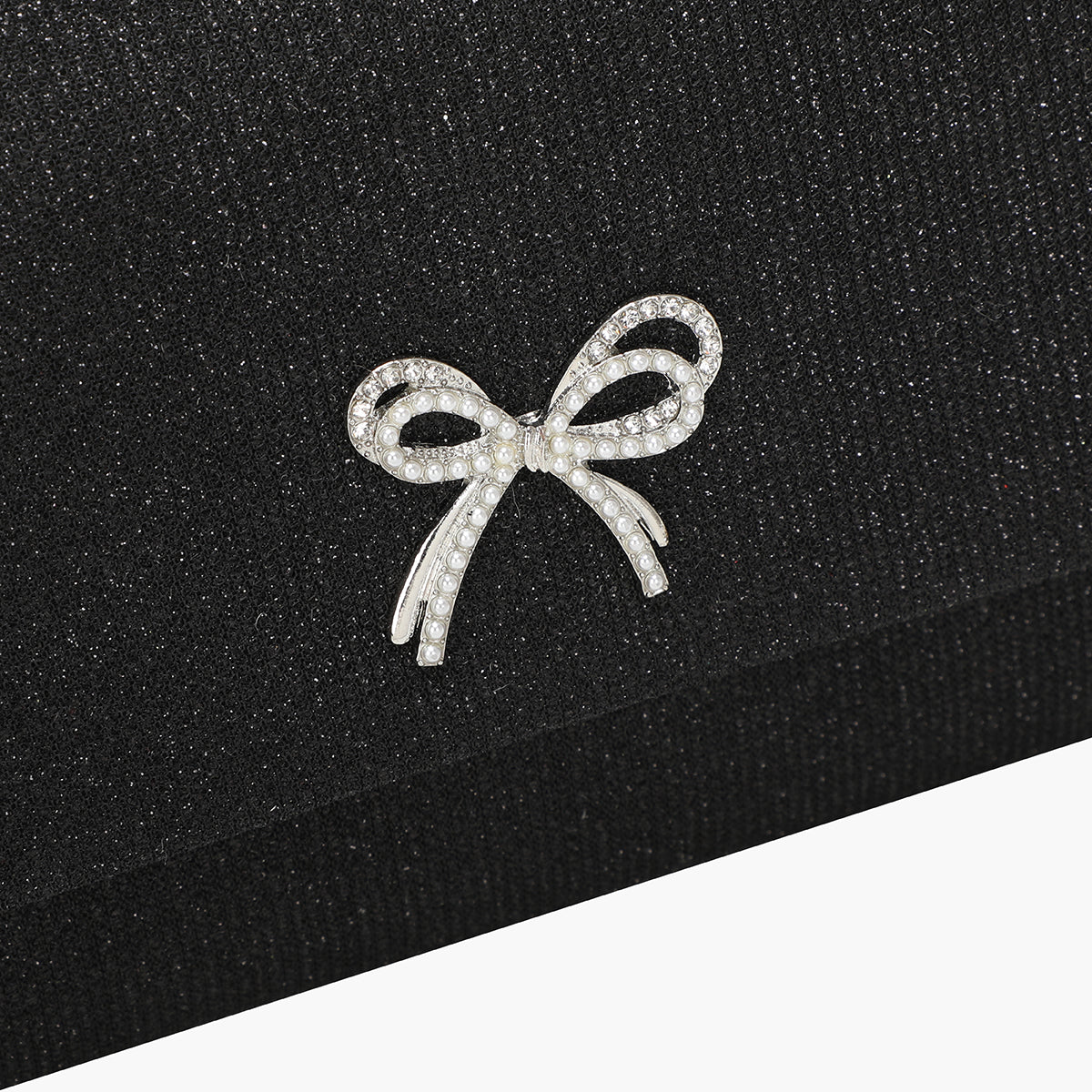 Sac à main métallisé noir