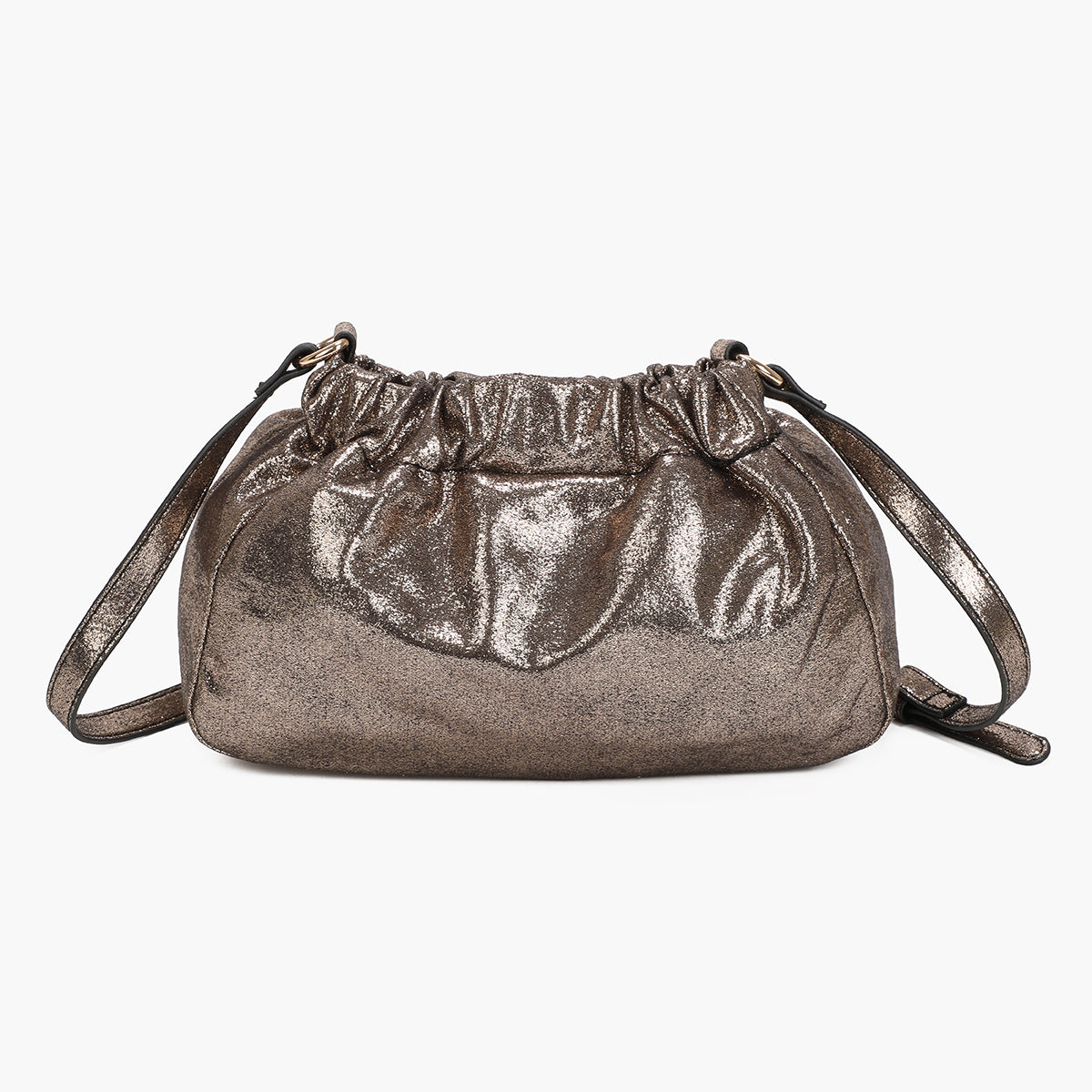 Sac bourse métallisé à bandoulière