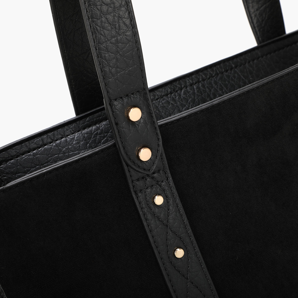 Sac cabas effet suédé noir