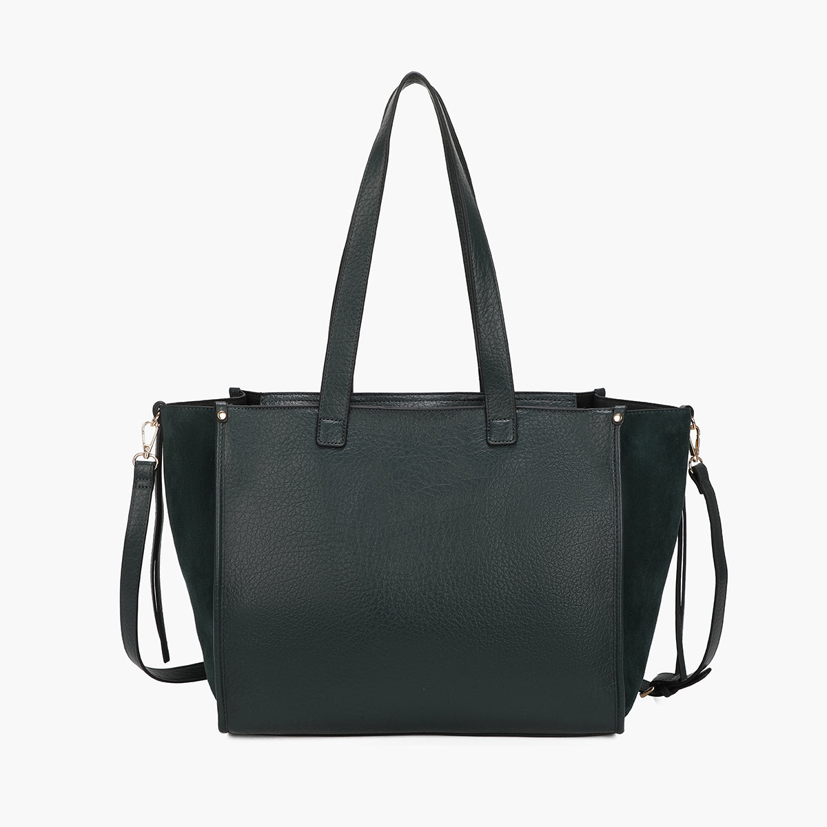 Sac cabas effet suédé vert foncé