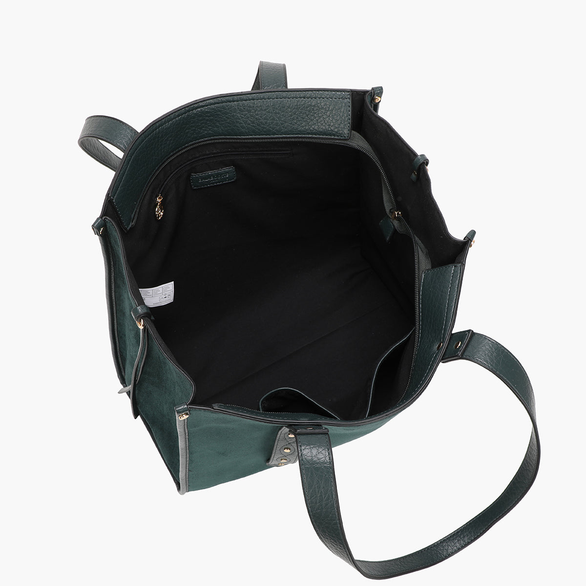 Sac cabas effet suédé vert foncé