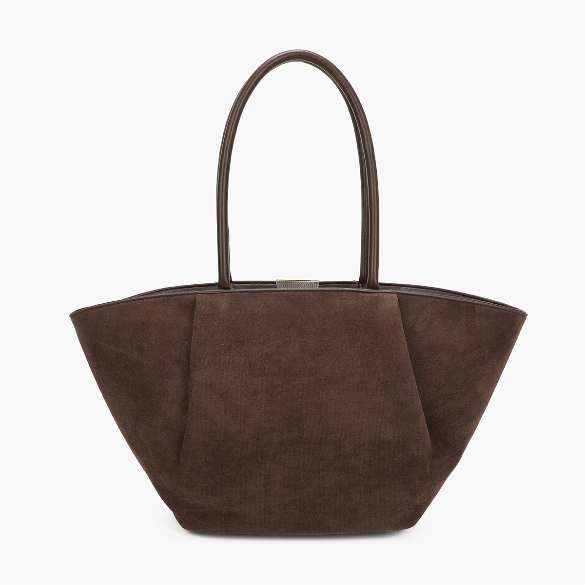 Sac cabas demi lune marron