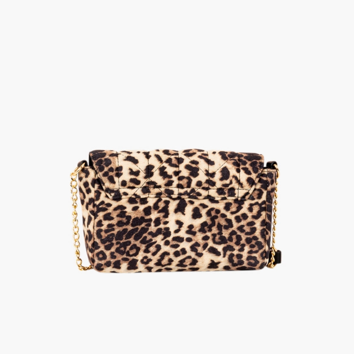 Sac pochette à bandoulière motif léopard