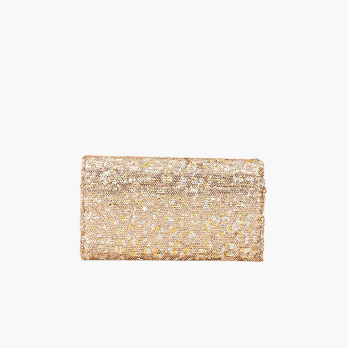 Pochette dorée à sequins
