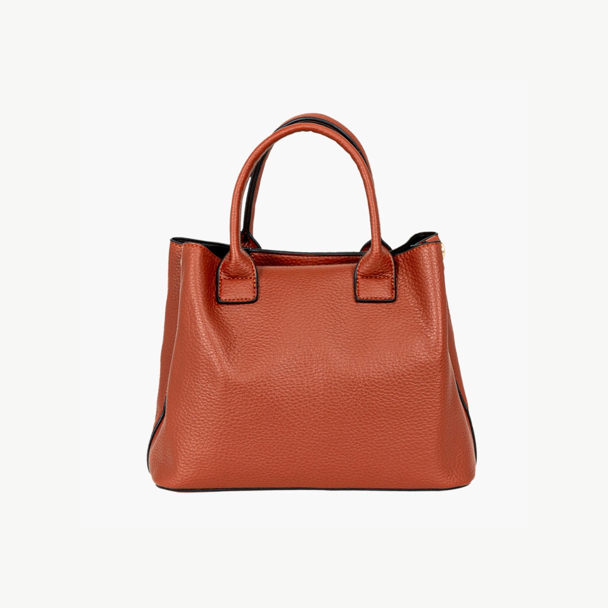 Petit sac porté main effet grainé brique