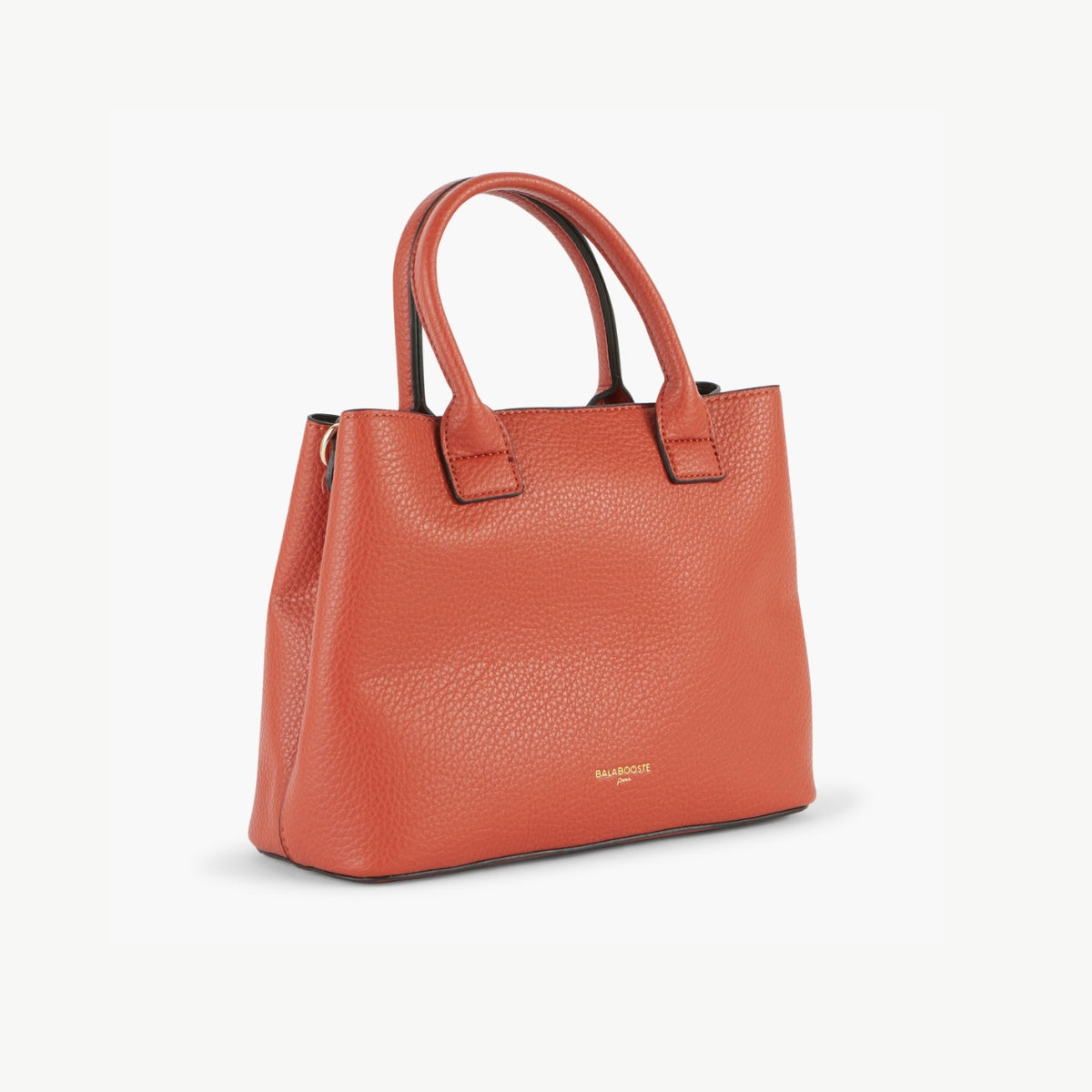 Petit sac porté main effet grainé brique