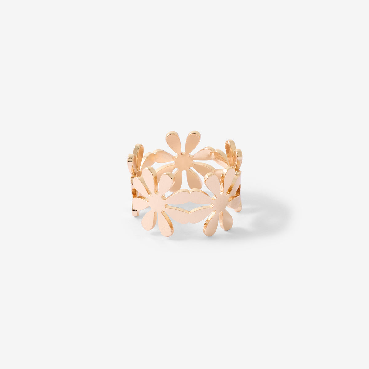 Bague fleur dorée