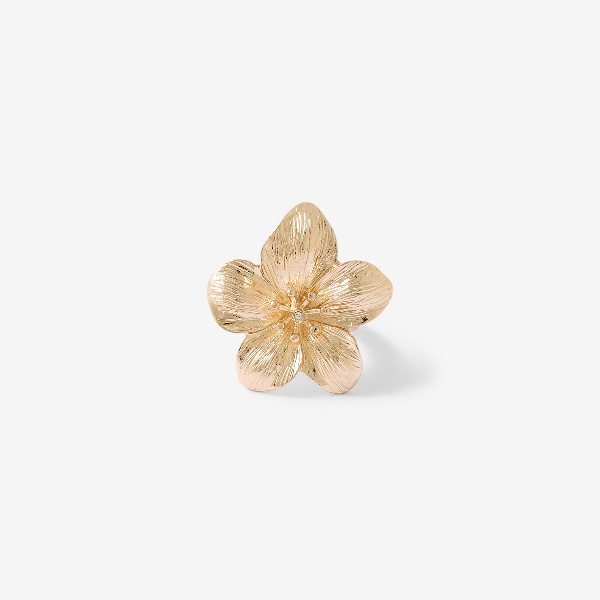 Bague fleur dorée