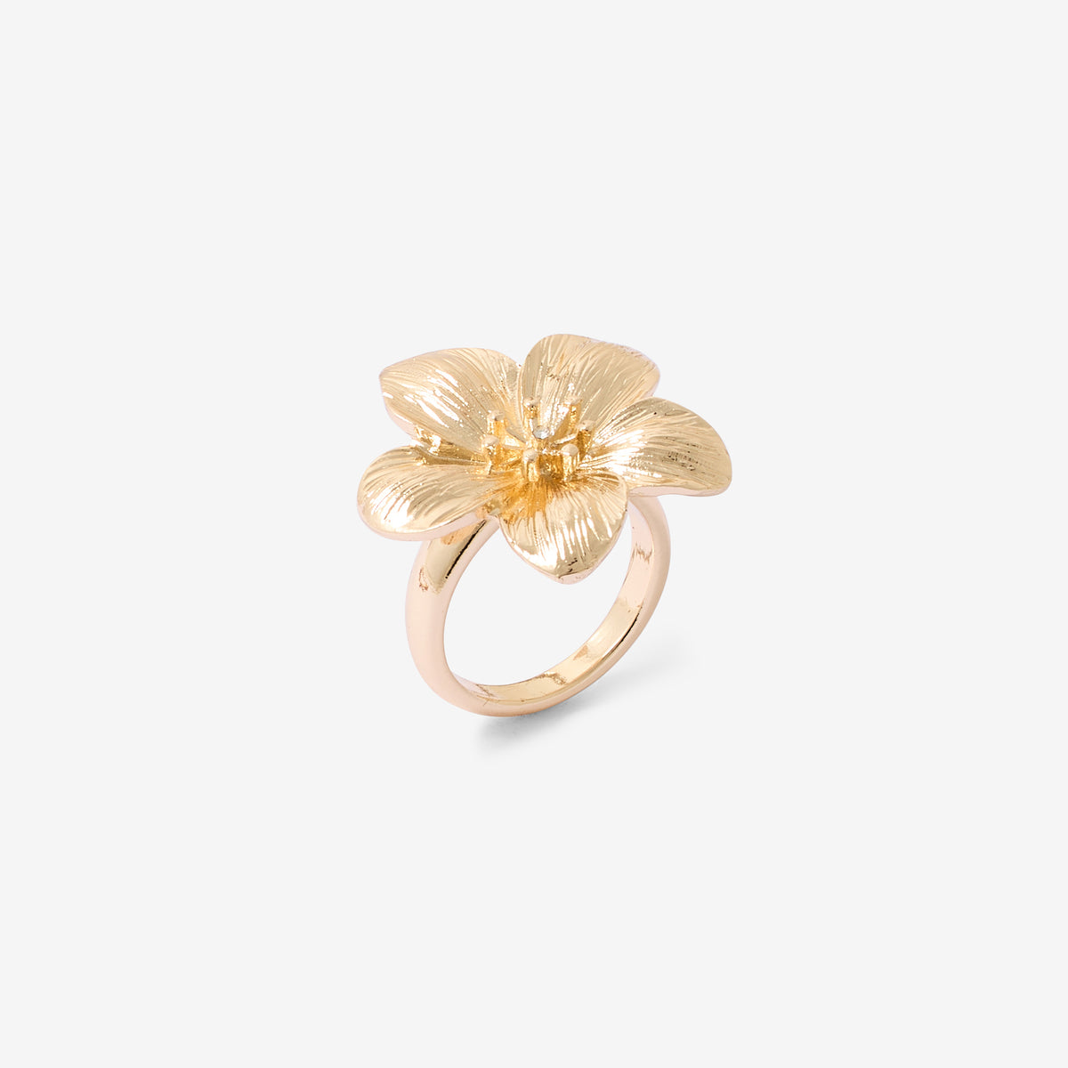 Bague fleur dorée