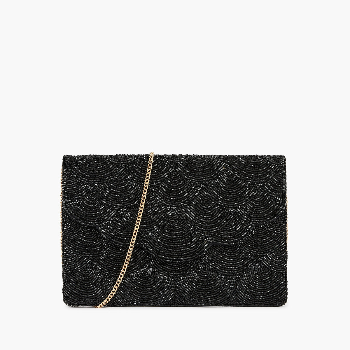 Pochette perlée noire