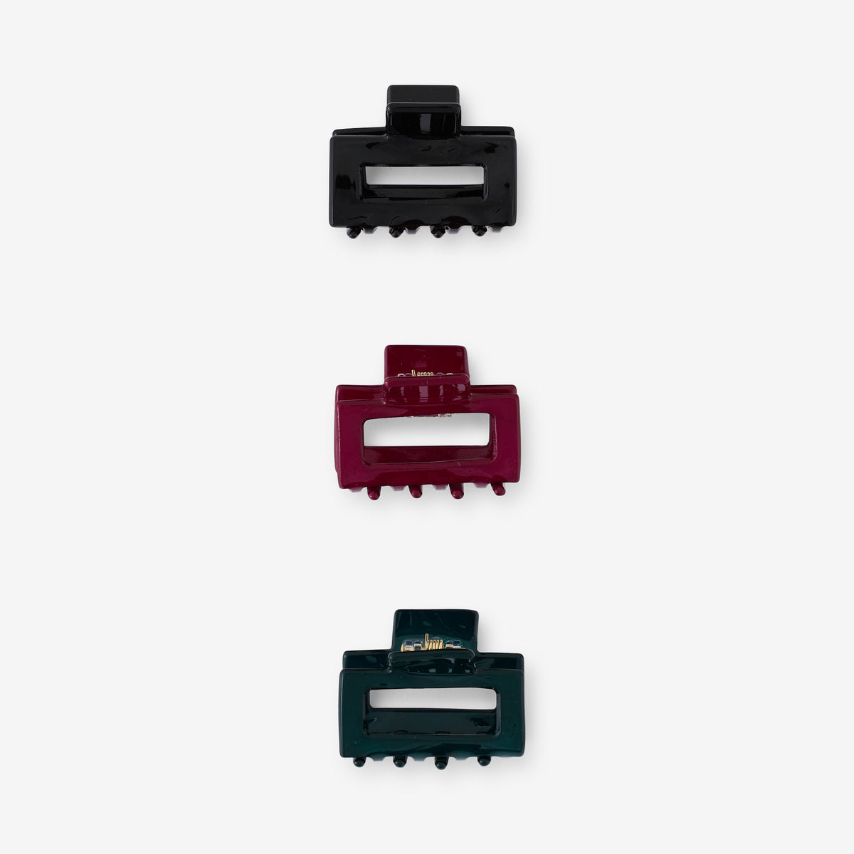 Set de 3 petites pinces crabes rectangulaires