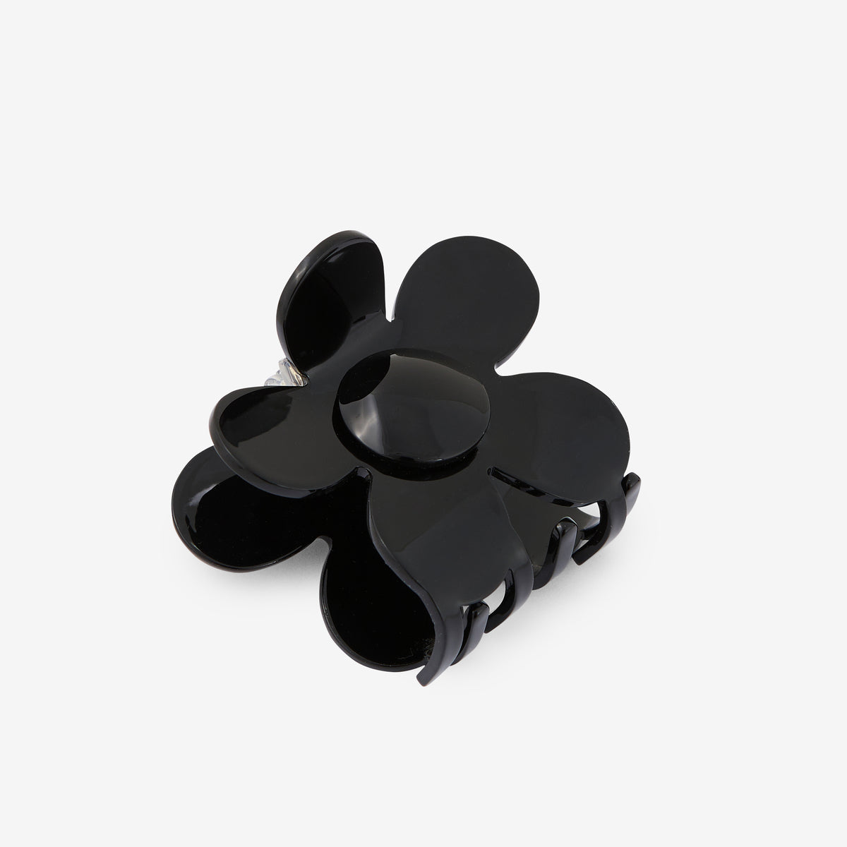 Pince à cheveux fleur noire