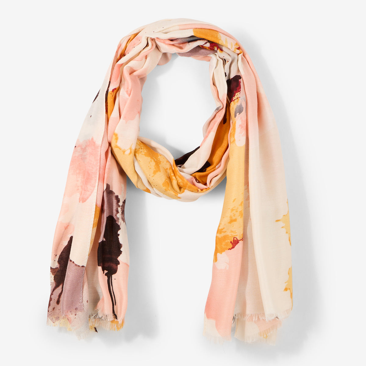Foulard aquarelle multicolore