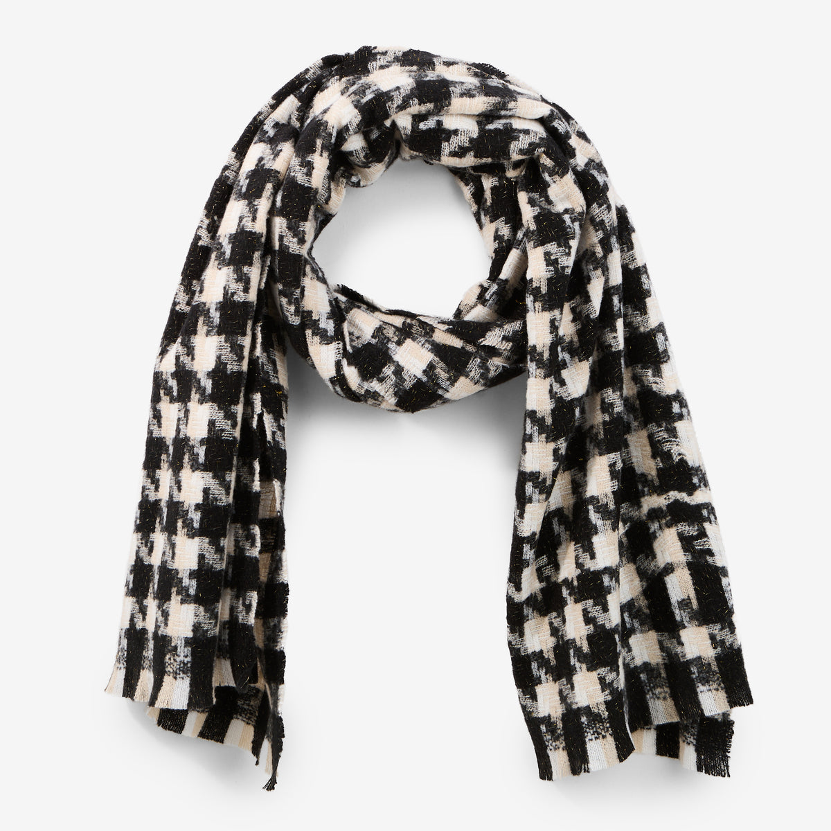 Écharpe à motif pied-de-coq