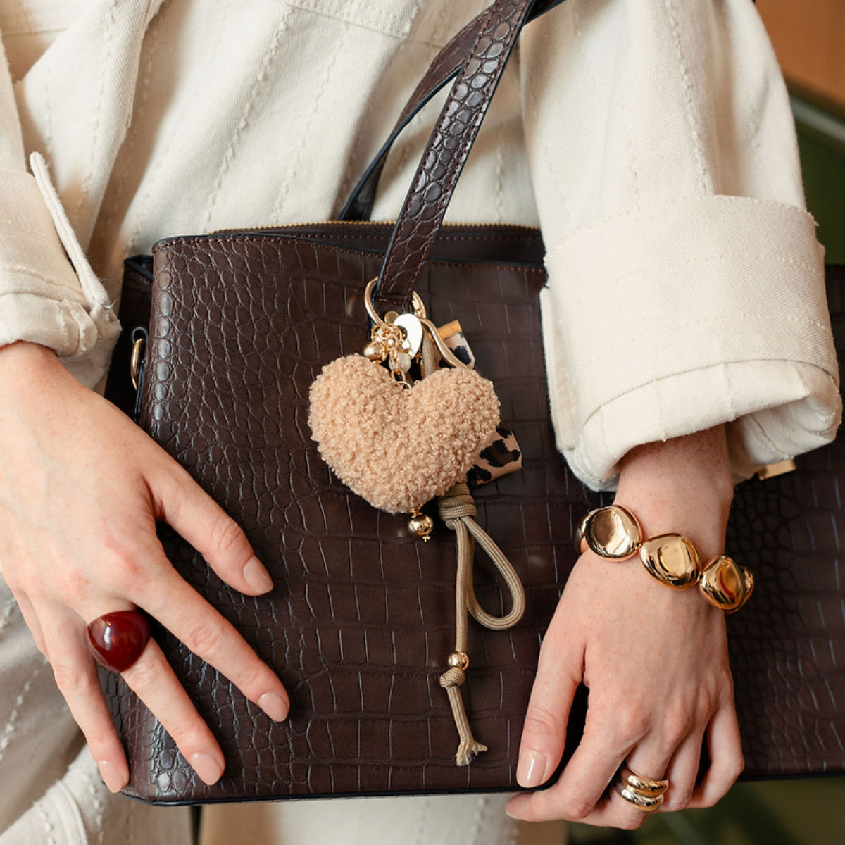 Bracelet galets dorés