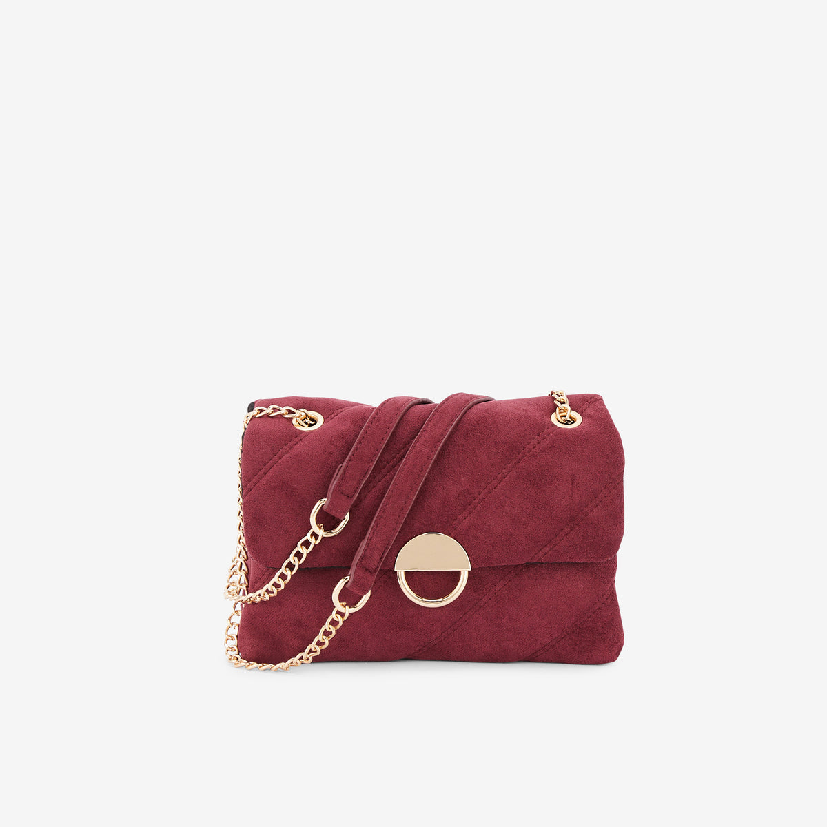 Sac porté épaule matelassé bordeaux