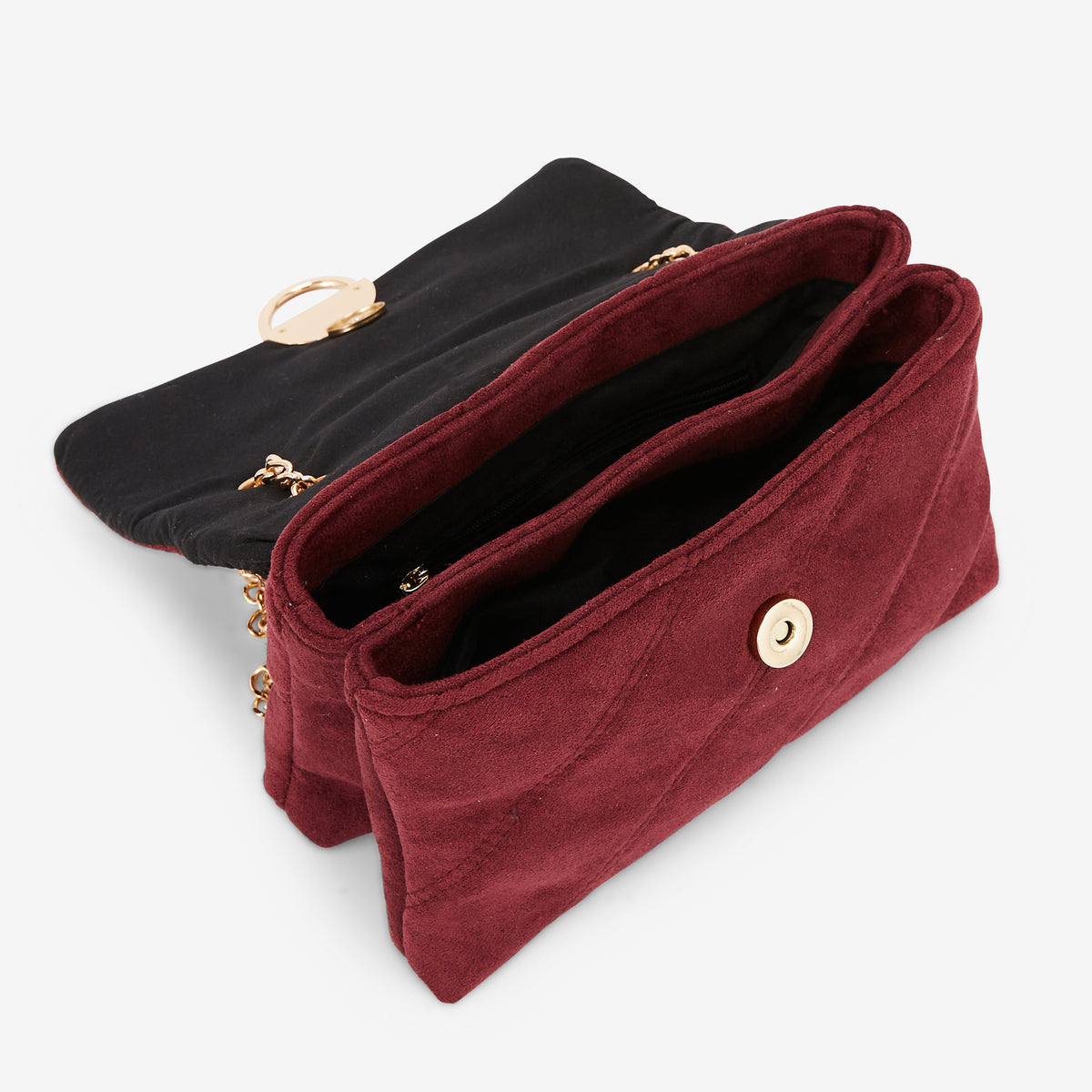 Sac porté épaule matelassé bordeaux