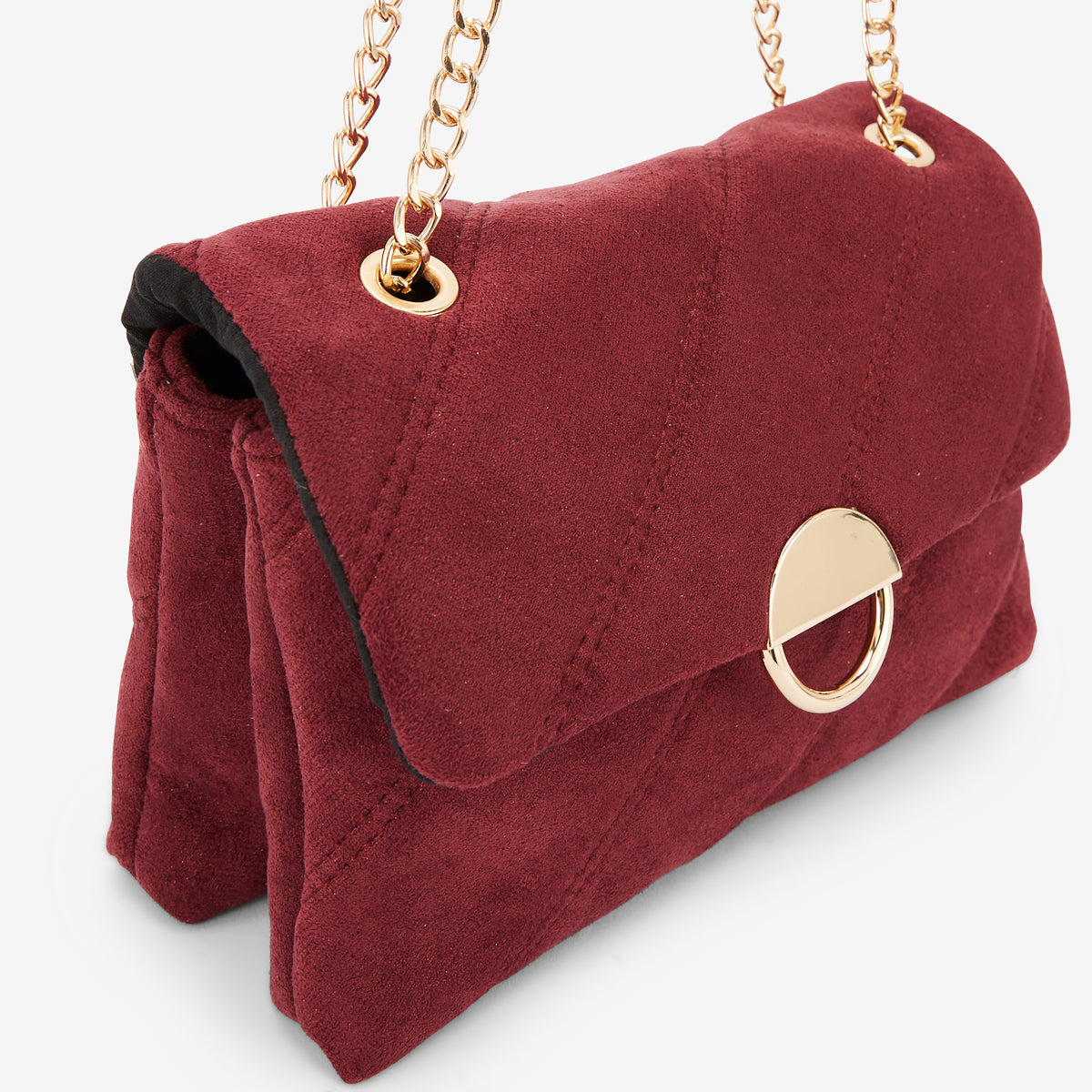 Sac porté épaule matelassé bordeaux