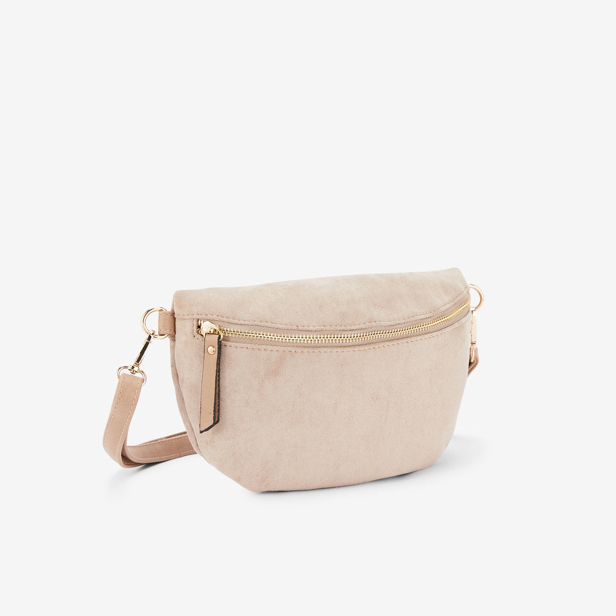 Sac banane effet suédé beige