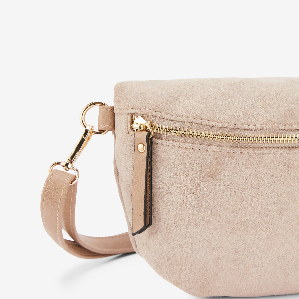 Sac banane effet suédé beige