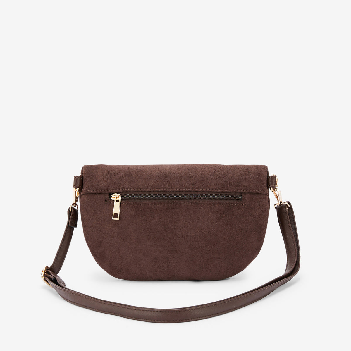 Sac banane effet suédé marron