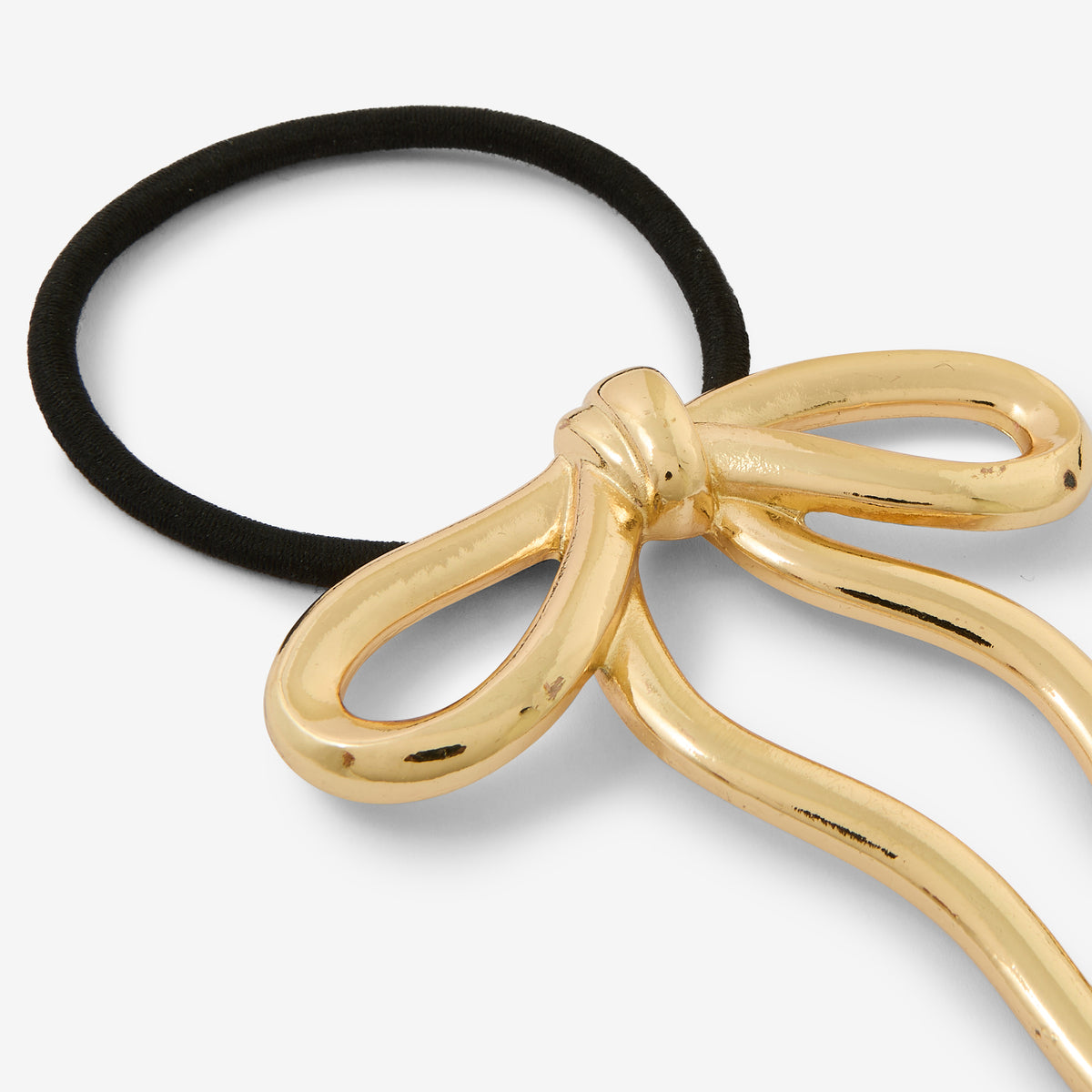 Elastique de cheveux avec nœud en métal