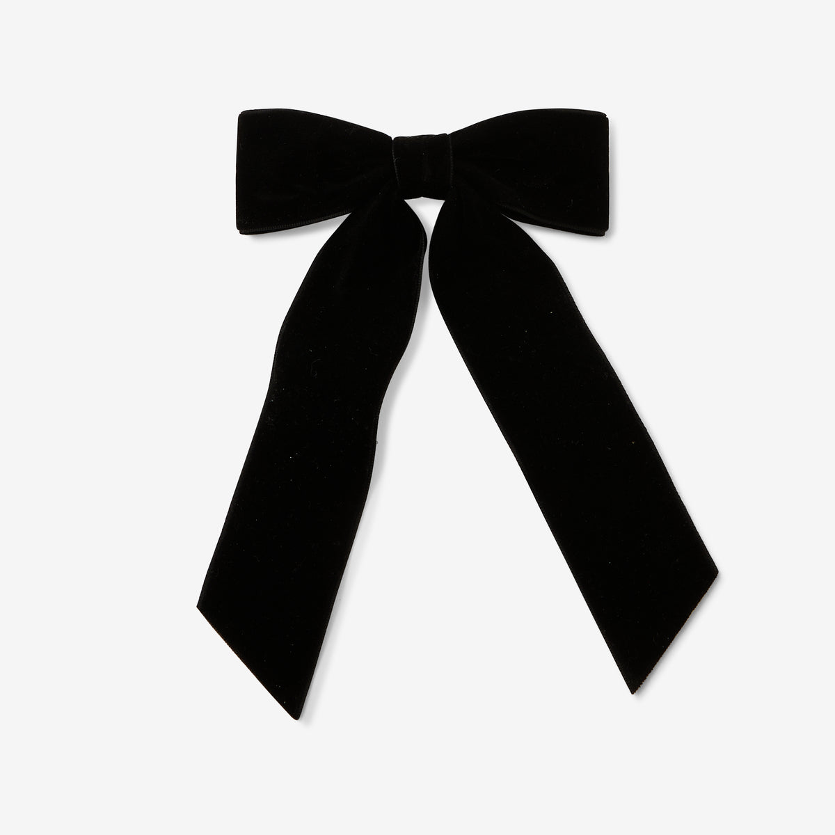 Barrette nœud en velours noir