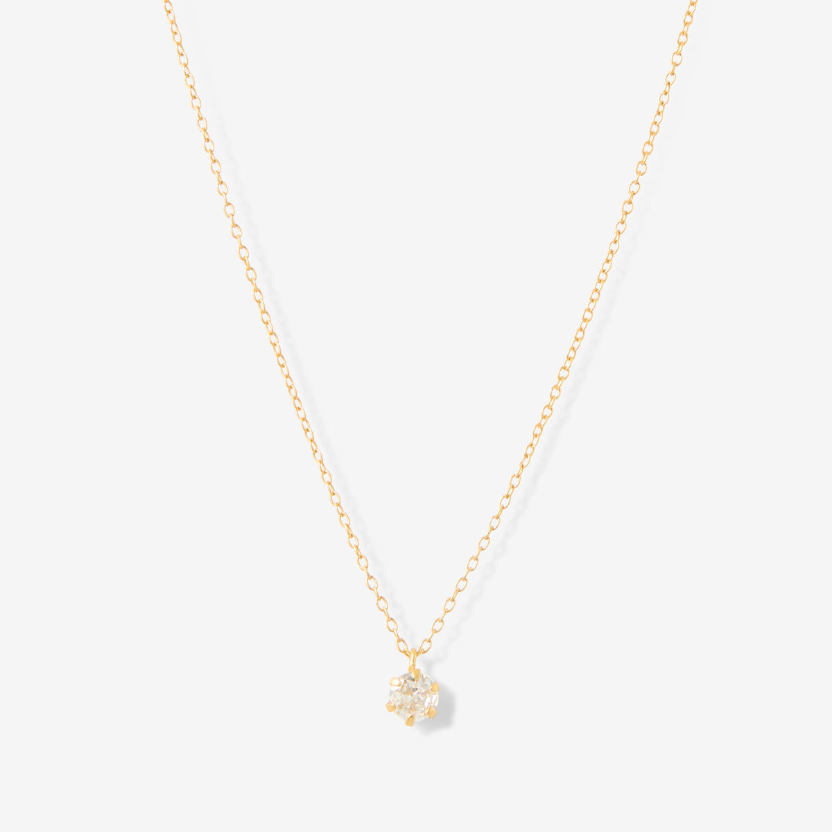 Collier pendentif de zircon - argent garanti 925 doré à l'or fin