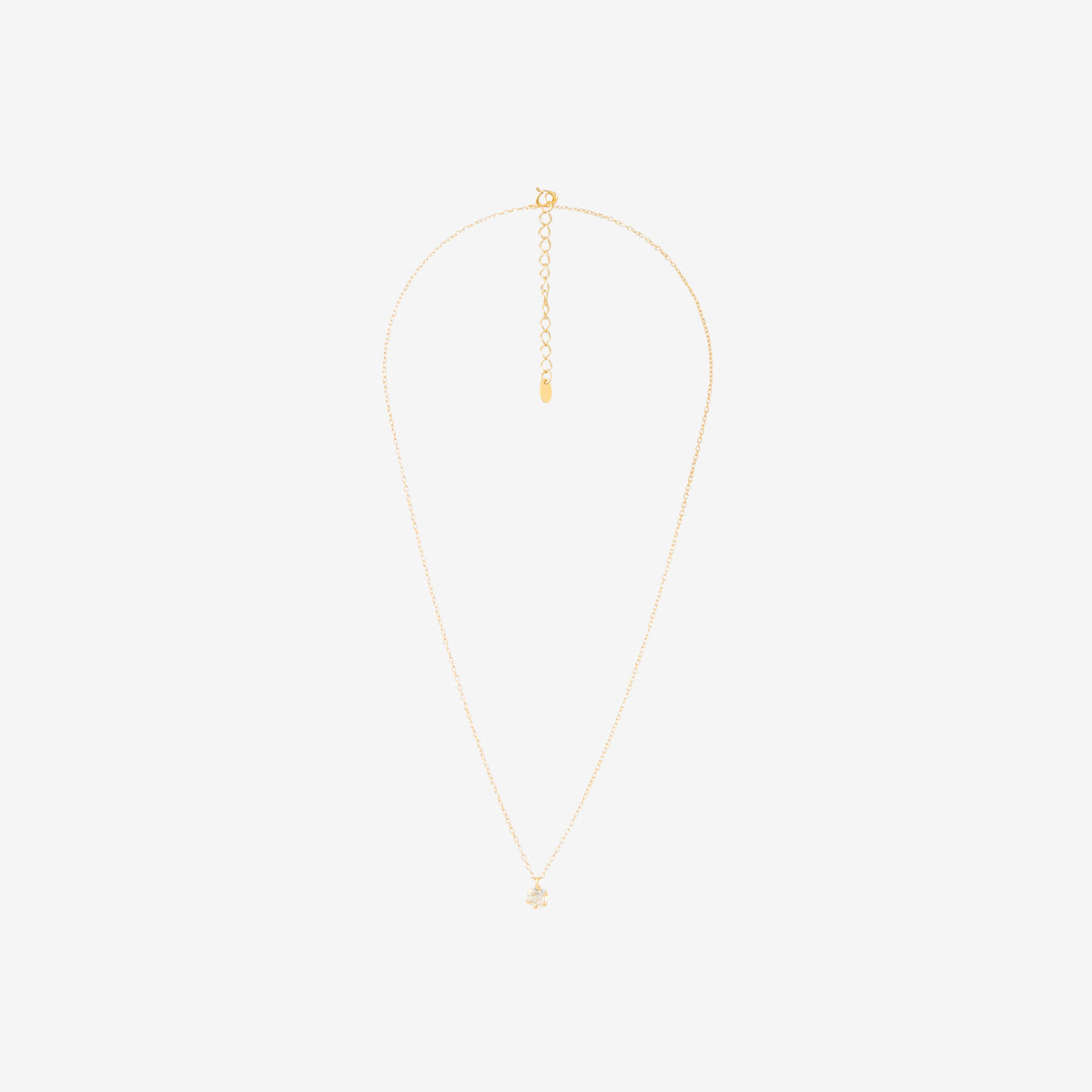 Collier pendentif de zircon - argent garanti 925 doré à l'or fin