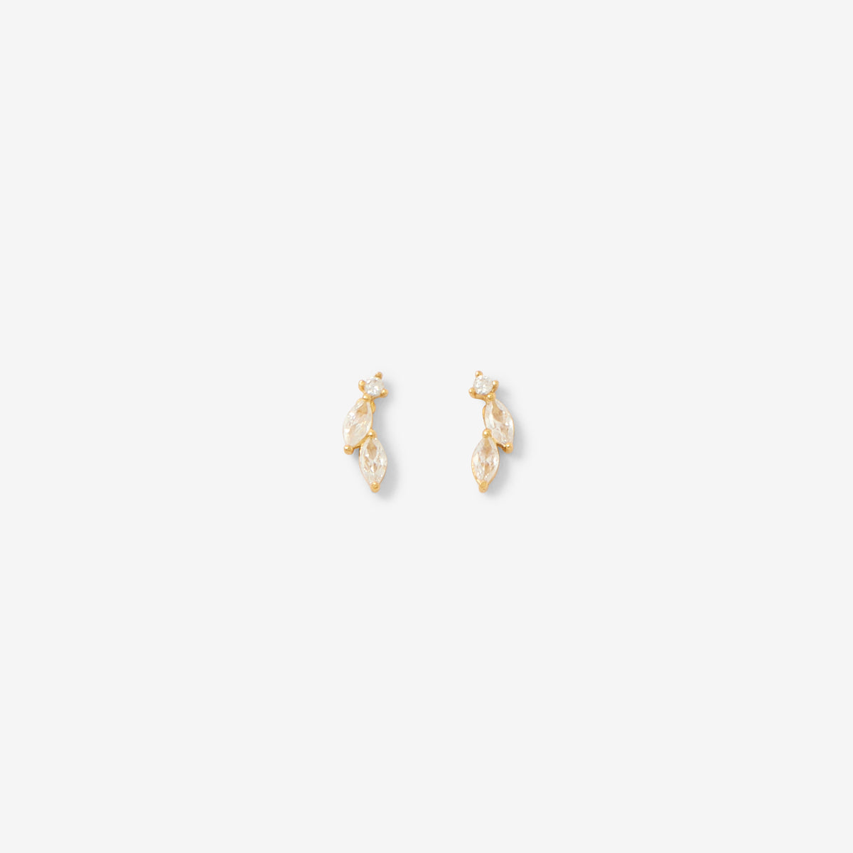 Puces d'oreilles zircon et argent garanti 925 doré