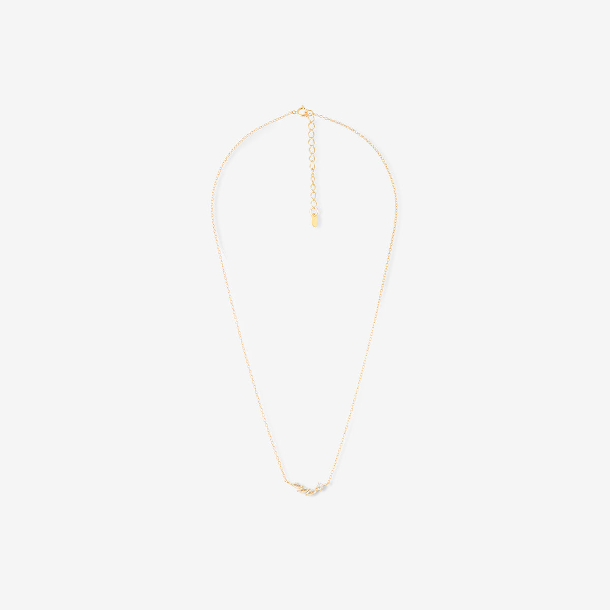 Collier 3 zircon - argent garanti 925 doré à l'or fin