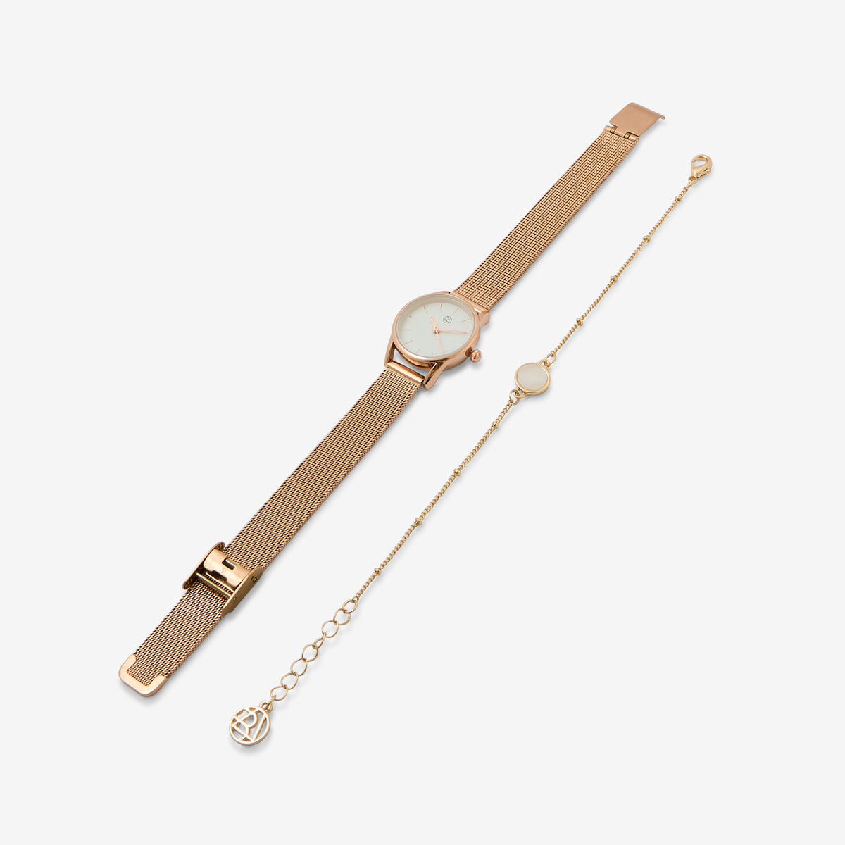 Coffret montre et bracelet rose
