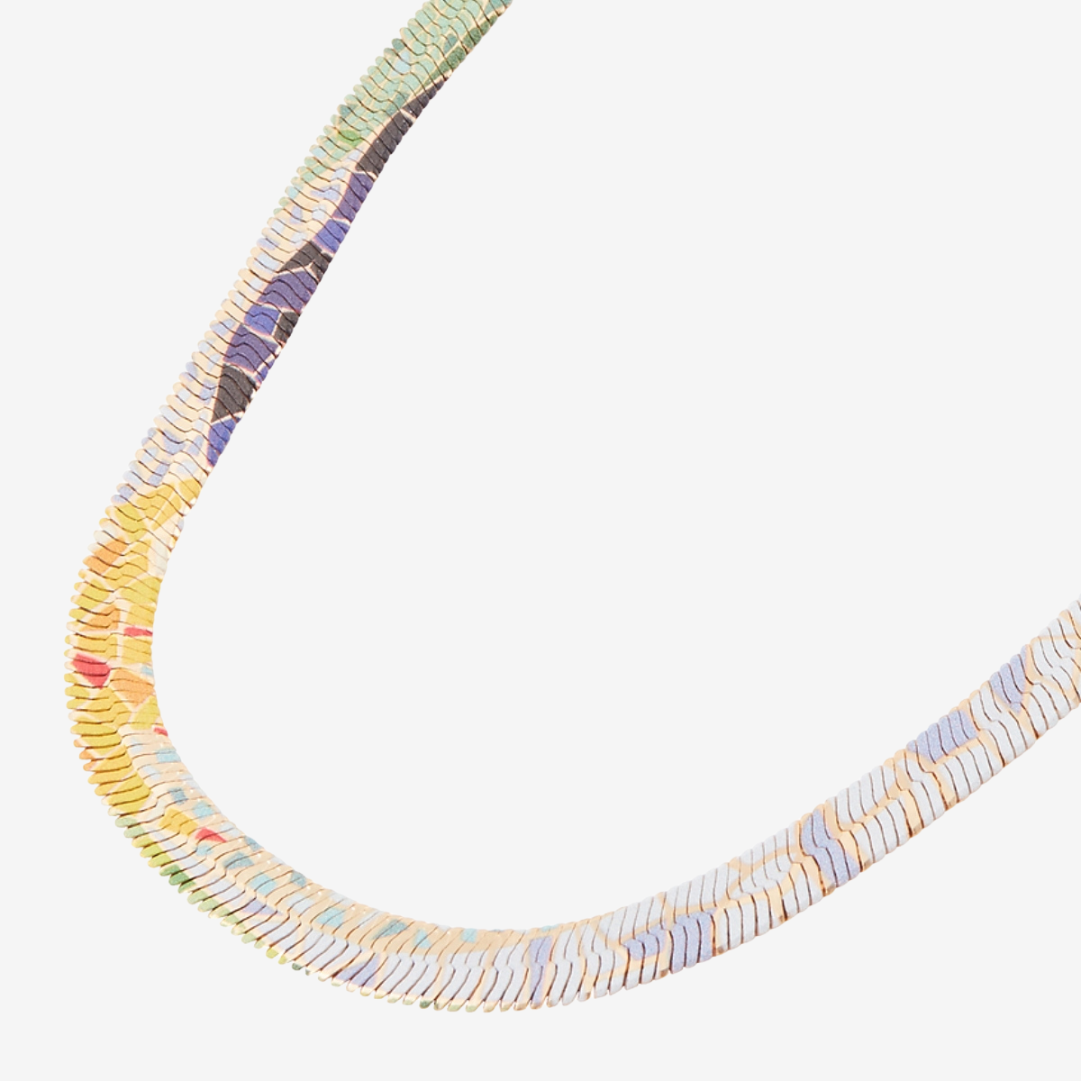 Collier chaine serpent Balagane imprimé mosaïque