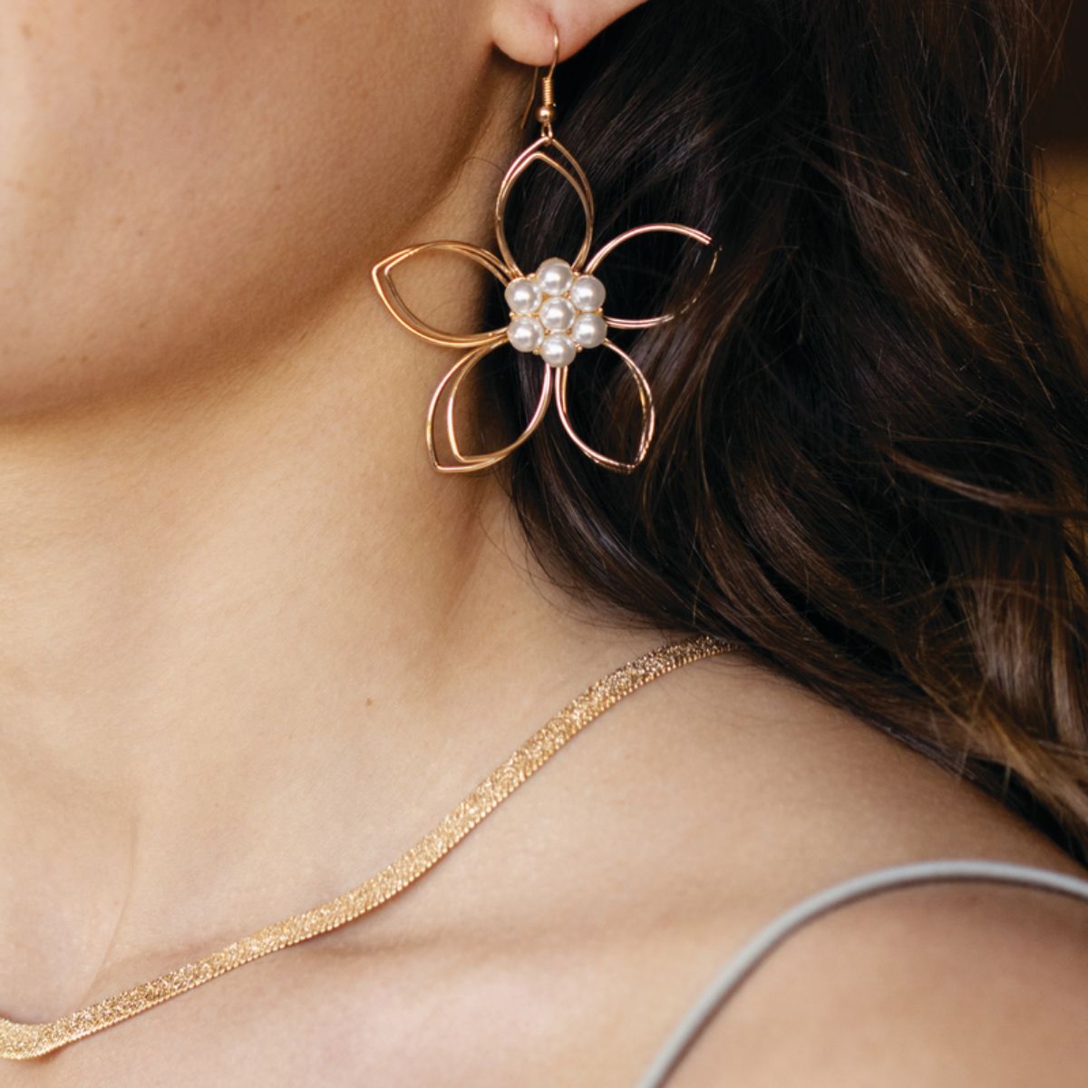 Collier chaine miroir doré