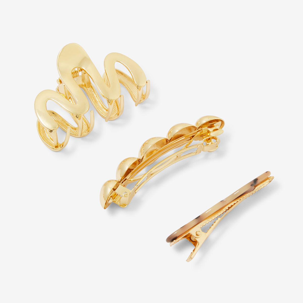 Set de 2 barrettes et 1 pince à cheveux
